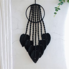 BMIDRUT Dream Catcher Tapestry Cotton Woven Macrame with Feather Tassel Craft Ornament Bedroom Living Room Apartment 8x24 Inch