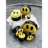 PAIR of Bright Yellow Smiley Face Logo Double Flare Acrylic