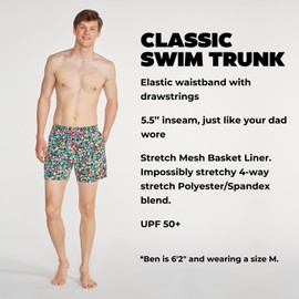 Chubbies Men’s Swim Trunks, Stretch Swimming Board Shorts, 5.5” Inseam, Multicolor, X-Large