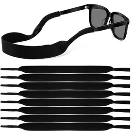 Konohan 8 Pack Black Men Women Neoprene Sunglass Straps Floating Soft Eyeglass Strap Safety Eyewear Retainer Fit Most Glasses Neoprene Material for Sports Outdoors Water Activities Adventures