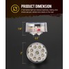 Partsam 2Pcs Dual Revolution 2 inch Round 9LED Marker Light,
