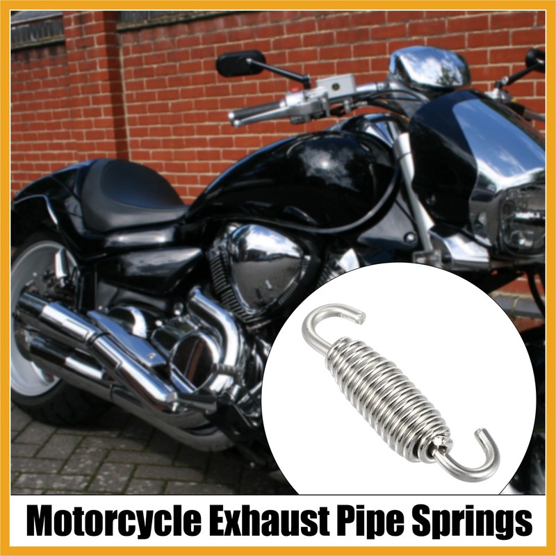 Partuto 4 Pcs 55mm 2.17" Motorcycle Muffler Exhaust Pipe Spring