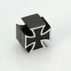 LST 2x Valve Caps Tyre Valve Caps Iron Cross Black