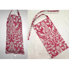 Penny's Needful Things Pink Floral Damask Plastic Grocery Shopping Bag Holder