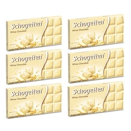 Schogetten German White Chocolate Bars, 100g/3.5oz (Pack of 6)