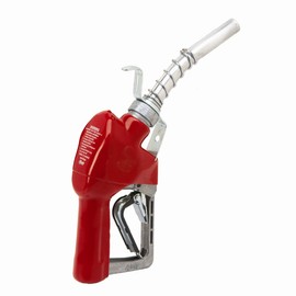 Husky 337004N-02 New XFS Unleaded Nozzle with 3-Notch Hold Open Clip, Full Grip Guard and Hanging Hook, Red, Made in USA