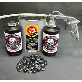 Gal. Fluid Film Black, Semi Pro Undercoating Gun, 1 Wand, 2 B Qt. Bottles, and 50 Rust Plugs
