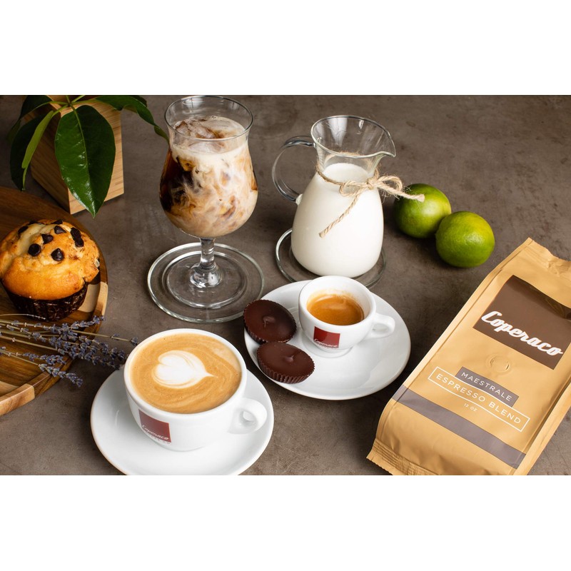 Coperaco Maestrale Espresso Blend Whole Coffee Beans, Medium Roast, Toasted