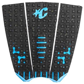 CREATURES OF LEISURE CREATURE Deck Pad MICK FANNING LITE MICK FANNING LIGHT 3 PIECE DECK PATCH TRACTION PADS SURFING (BLK-CYAN(Black Blue))