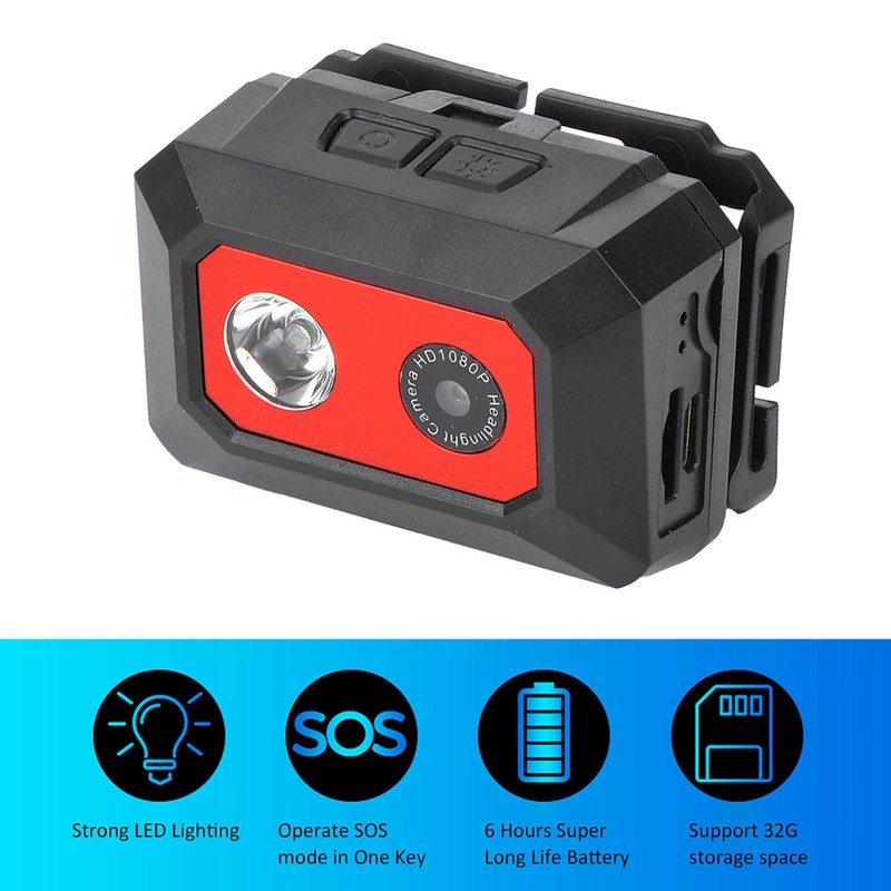 F18 Night Vision Head Mounted 1080P HD Camera for Outdoor