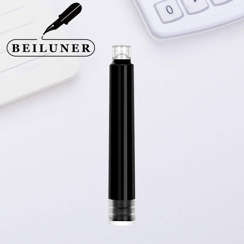 BEILUNER Fountain Pen Set Ink Cartridges Black Color, Value Pack