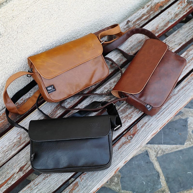 Mai Mio Men's Shoulder Bag, Small Bag, Leather, Cross-body Design,