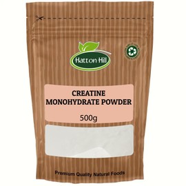 Creatine Monohydrate Powder 500g - Creatine Supplement, Micronized Creatine, Creatine Powder – Unflavoured, 5000mg Per Serv (5g) - 100 Servings – by Hatton Hill