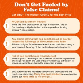 sibu Premium Himalayan Omega 7 Sea Buckthorn Fruit Oil, 8 oz