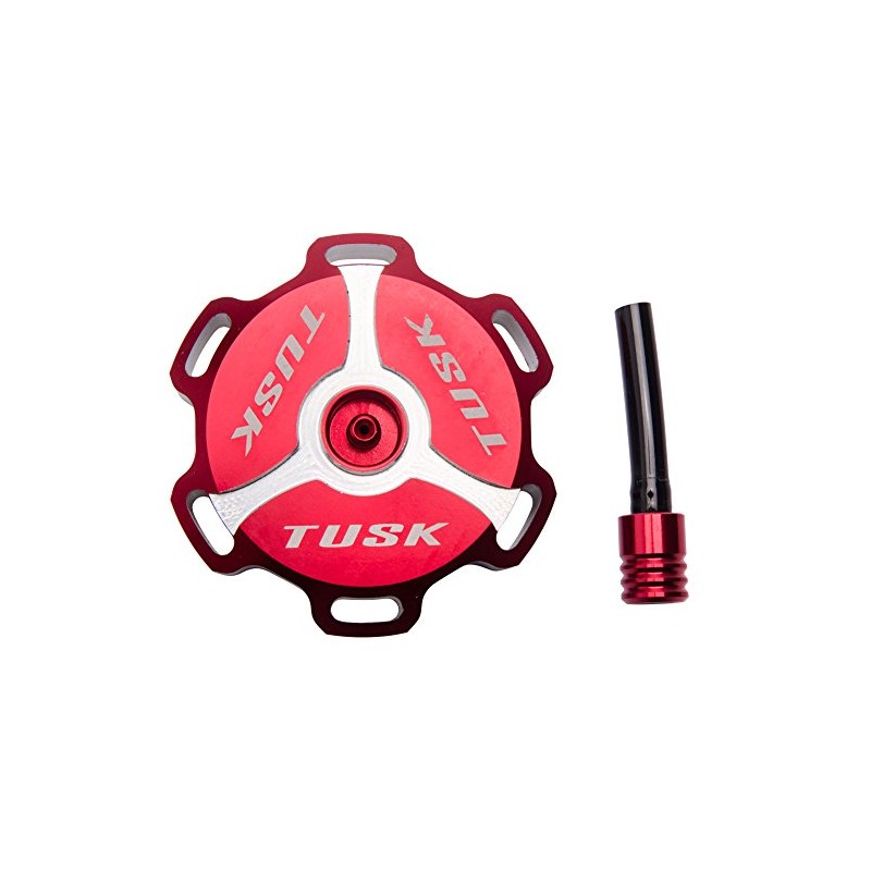 Tusk Billet Aluminum Gas Cap, Clarke Fuel Tanks Red Machined