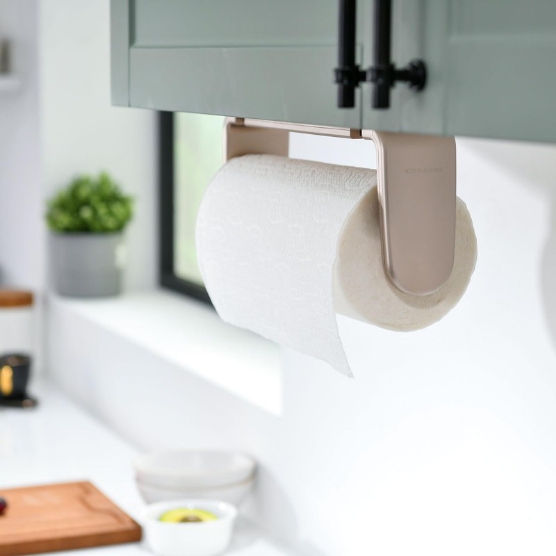 simpletome Kitchen Roll Holder One Hand Pull Adaptive Tension Arm