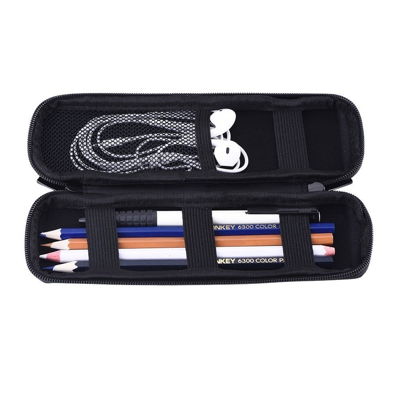 Ambertech EVA Pen Case, Leather Pouch, Zipper Type Cover, Waterproof,