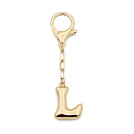 TTYY Initial Keychain For Women Handbag Charms Backpack Car Keyring for Sister Besties Mom Gold Letter Keychain (Gold-L)