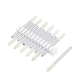 OFOWIN 12Pcs 4mm Wool Felt Mounted Mandrel Grinding Head Polishing Bits Burrs Buffing Wheels, 1/8 Inch Shank for Grinding Dremel Rotary Tool Mandrel Jewelry Metal Mould Glass Nail Painting