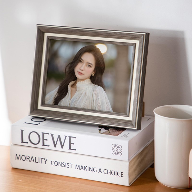marysgift 4x6 Picture Frames Wooden Frame with Mount Poster Frame