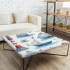JXDXHCW Nautical Sailing Lighthouse Fitted Square Table Cover with Elastic
