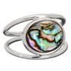 I-be, Paua Shell Abalone Ring, 925 Silver, 1082-2B/10x12, Silver, Abalone