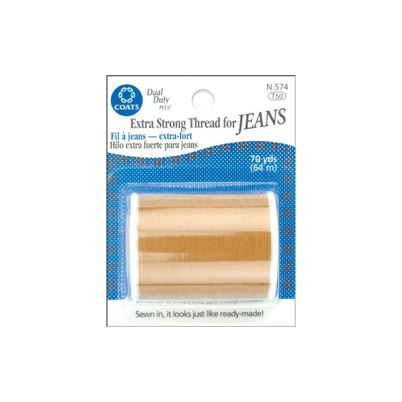 Coats & Clark Extra Strong Thread for Jeans, 70-Yard, Golden