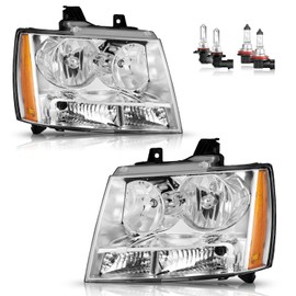Vizotae Headlights w/Bulbs for 2007-2014 Chevy Tahoe Suburban Avalanche