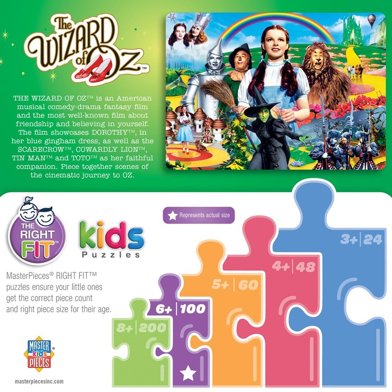 MasterPieces 100 Piece Jigsaw Puzzle for Kids - Wonderful Wizard