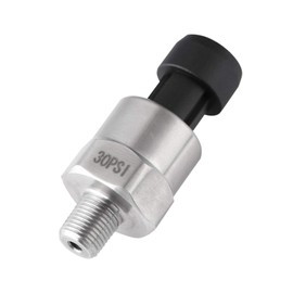 Transductor de presión, Sensor emisor de transductor de presión de Acero Inoxidable con Rosca 1 / 8NPT 30/100/150/200/300/500 PSI para Aceite Aire Agua(30 PSI)
