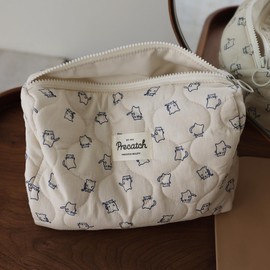 Miucatch Makeup Pouch, Large Capacity, Large Vanity Pouch, Toiletry Bag, Makeup Storage Pouch, Women's, Large, Cute, beige