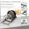 SHUTKMVCW Lid organizers inside cabinet adjustable, Kitchen Pot lid organizer