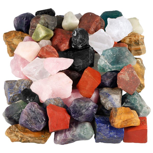 Nupuyai 460 g Raw Stones Gemstones Mix Stones Healing Stones Decorative Stones Natural Stones for Reiki Healing Decoration