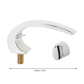 Yosoo Stainless Steel Wall Mount Waterfall Tub Spout, Bathtub Filler Faucet G1/2 Male Thread for Bathroom Spa with Massage Bathtub, Swimming Pool