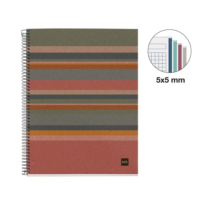 Miquelrius - 100% Recycled Notebook 4 Colour Strips A4 120