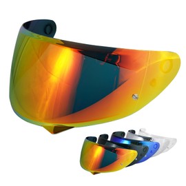 VCOROS HJ-34P Helmet Visor - HJ-34P Helemt Shield Visor Tinted C10 Helmet Visor Face Shield for HJ-34P C10 (Chrome Red)
