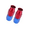 Motoforti 2pcs AN6 0 Degree Swivel Car Hose End Fitting