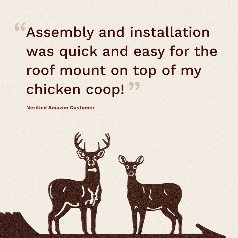 EZ Vane Standing Deer Weathervane — Roof Mount, Wind Cups,