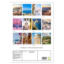 Griechenland - Im Reich der griechischen Götter. (Wandkalender 2026 DIN A3 hoch), CALVENDO Monatskalender: Ein Paradies für Strandliebhaber und Kulurinteressierte. (CALVENDO Orte)