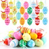 HYran Easter Eggs for Hanging Outdoor, Pack of 24 Plastic