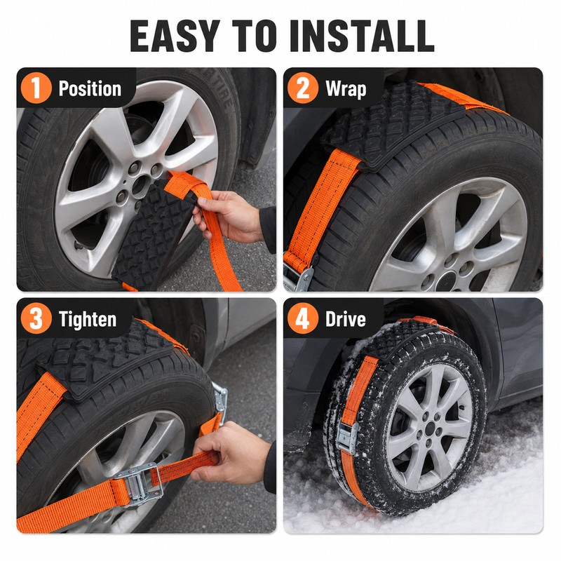 Car Recovery Traction Mat for Mud, Sand & Snow –