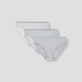 JAJU [JAJU] Women's Cotton Pinstripe Hipster Panties 3-pack (Choose 1 of 4 types)