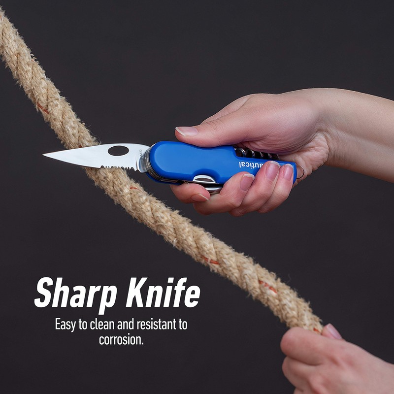 Maxam Multi-Function Sailor/Boating Knife, ideal for Fishing, or Sailing -