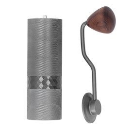 Manual Coffee Bean Grinder Portable Hand Coffee Grinder Home Hand Coffee Bean Mill Grey Full Aluminum Body