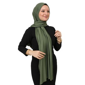 Prien Hijab for Women Viscose Scarf Lightweight Muslim Hijabs Long Shawl Islamic Scarves Turkey Silk Headscarf for Womens (Khaki)