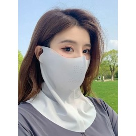 Outdoor Summer Golf Ice Cool Neck and Face Cover Neck Face Guard Pink 3ea
