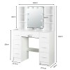 Yamissi Large Vanity Desk Set with LED Lighted Mirror Drawers
