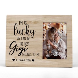 FONDCANYON I Love You Gigi Grandma Picture Photo Frame, Gigi Grandmother Picture Frames, Gigi Grandma Mothers Day Gifts For Gigi Grandma Birthday From Grandchild Grandkids(4x6 Inch Photo)