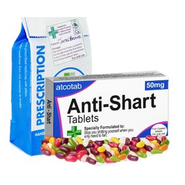 Anti Shart Fart Joke Prescription Pill Box With Jelly Beans Funny Gift for Birthdays OAP Over the Hill Get Well Soon 40th 50th 60th 70th Celebrations Men and Woman