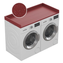 ClimbHope No-Installation HDPE Washer Dryer Countertop Washer and Dryer Topper Covers for The Top Laundry Countertop Laundry Room Organization No Water Leakage,Red
